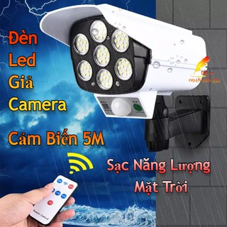 Đèn Cảm Biến Năng Lượng Mặt Trời Chống Nước Đèn Led Giả Camera Chống Trộm Tiết Kiểm Điện Cảm Ứng xa 5m - 1 Đổi 1