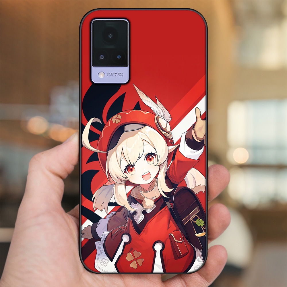 Ốp lưng Vivo V21 viền đen in hình Klee Genshin Impact
