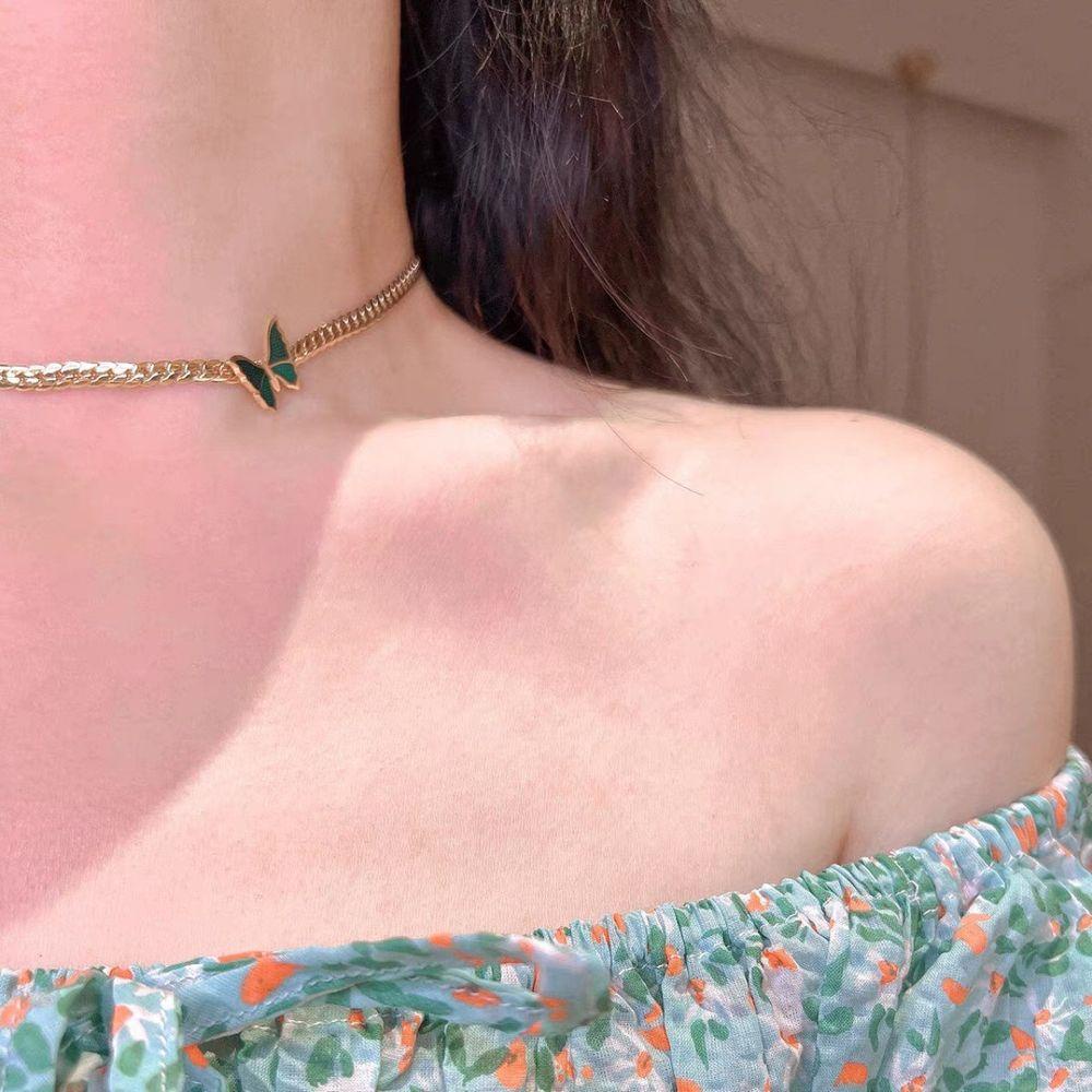 AROMA Vòng cổ Choker Bằng Thép Không Gỉ Tráng Men Thời Trang Cho Nữ