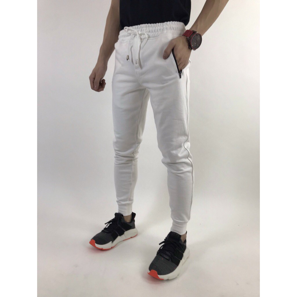 Quần thun Jogger trơn mẫu mới nam ống ôm chất vải cao cấp vải mềm mịn hợp dáng