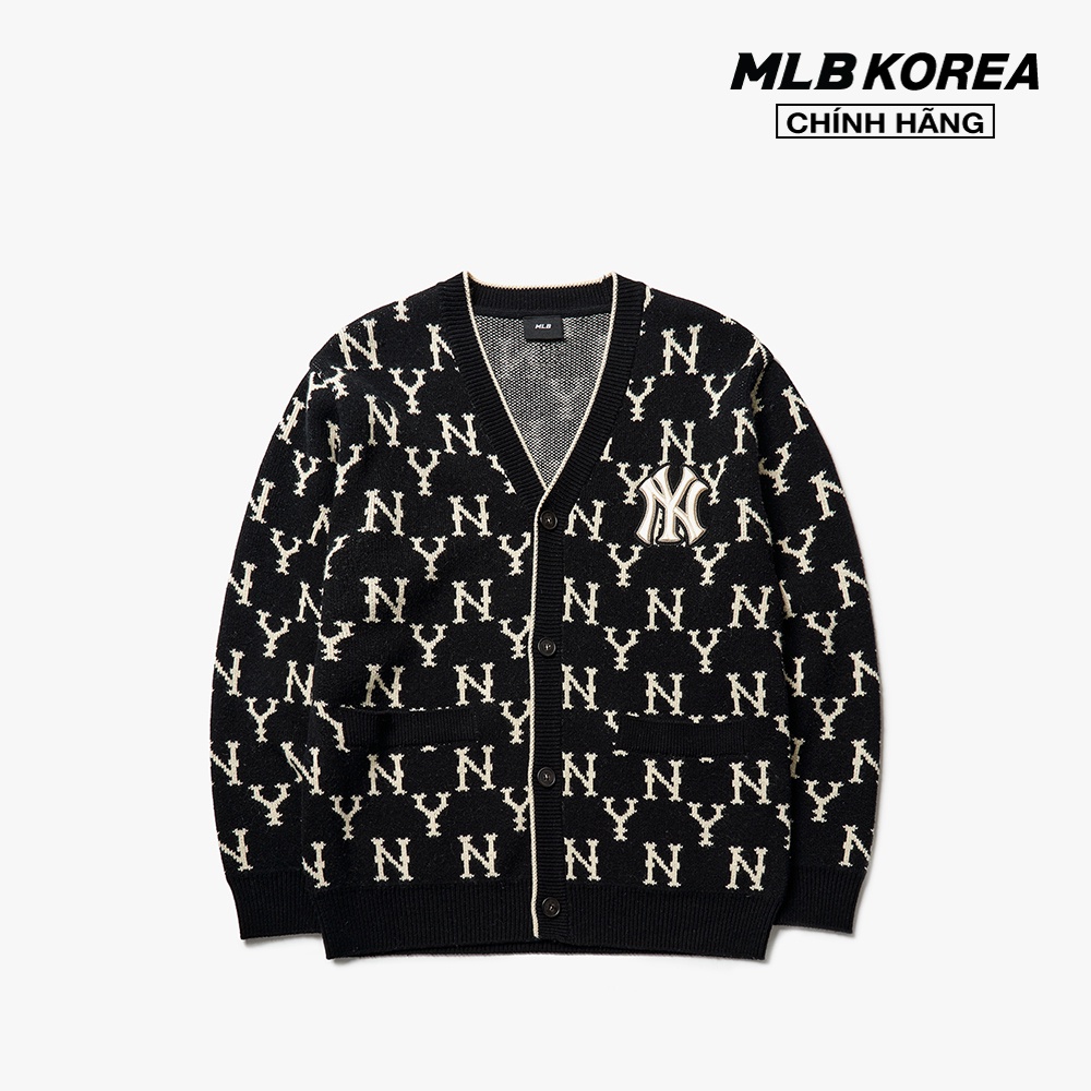 MLB - Áo khoác cardigan phom suông Monogram 3AKTM0114-50BKS