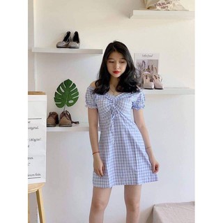 Đầm caro rút ngực (Ảnh thật ở cuối)