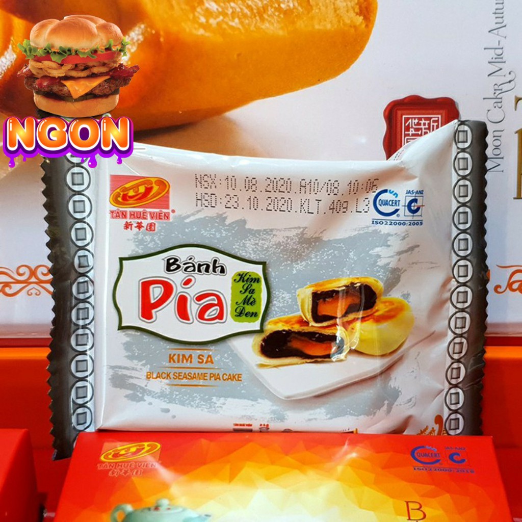 BÁNH PÍA MINI KIM SA MÈ ĐEN (NHÂN MÈ ĐEN + TRỨNG MUỐI TAN CHẢY) - BÁNH TÂN HUÊN VIÊN
