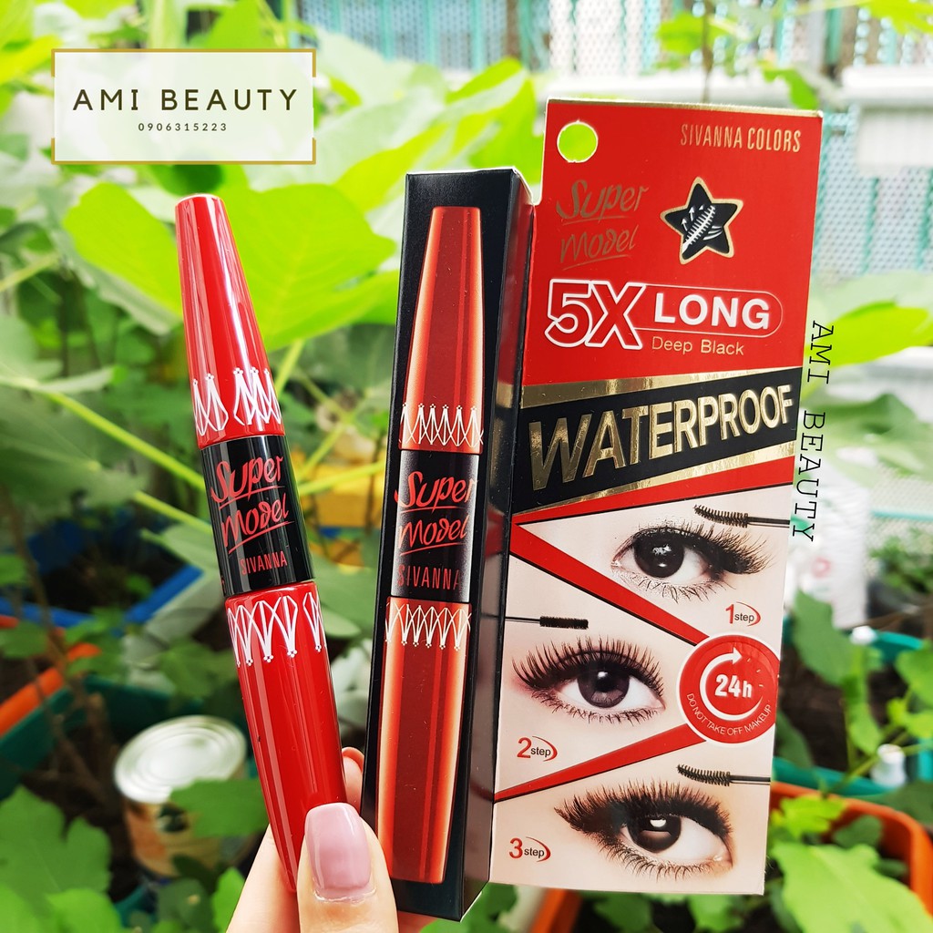 Mascara 2 đầu nối mi Sivanna Super Model 5X Long