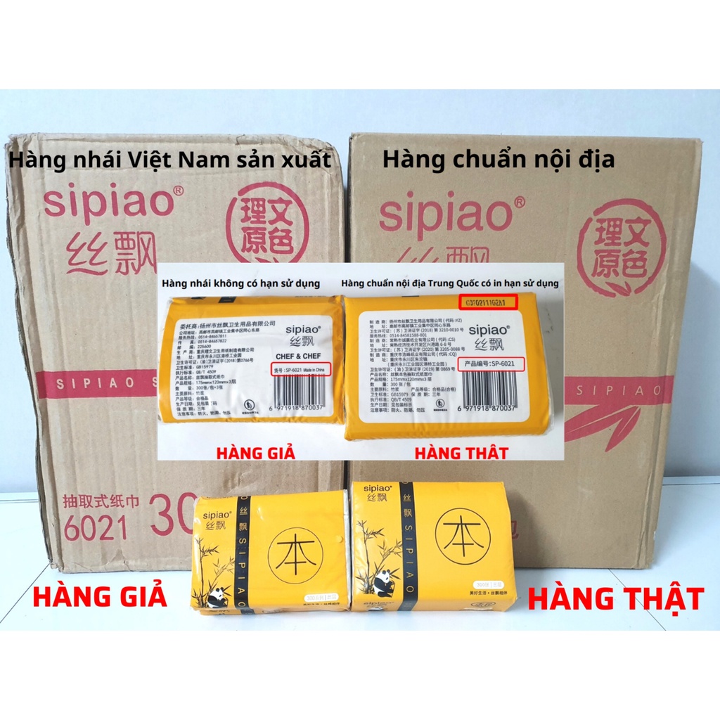 Thùng 30 gói giấy ăn gấu trúc 🔸 NỘI ĐỊA TRUNG 🔸 giấy ăn gấu trúc Sipiao, khăn giấy ăn,