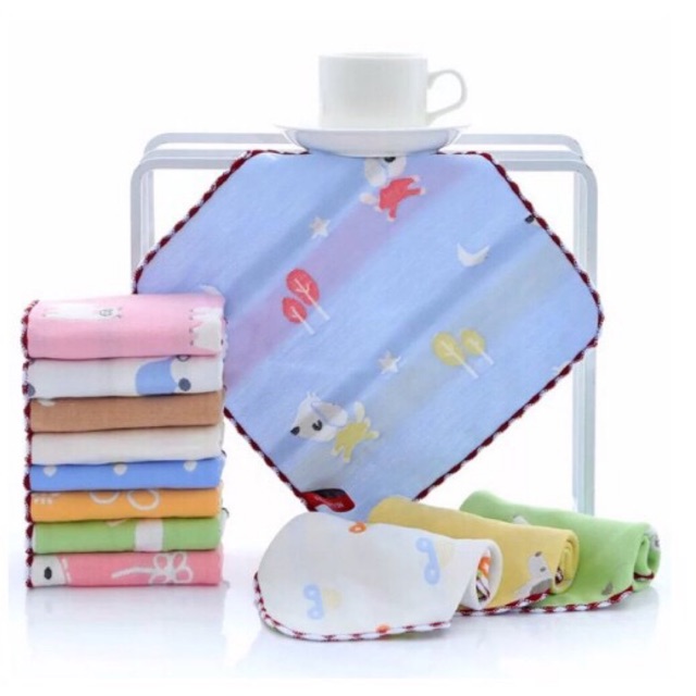 5 khăn mặt sợi tre 6 lớp