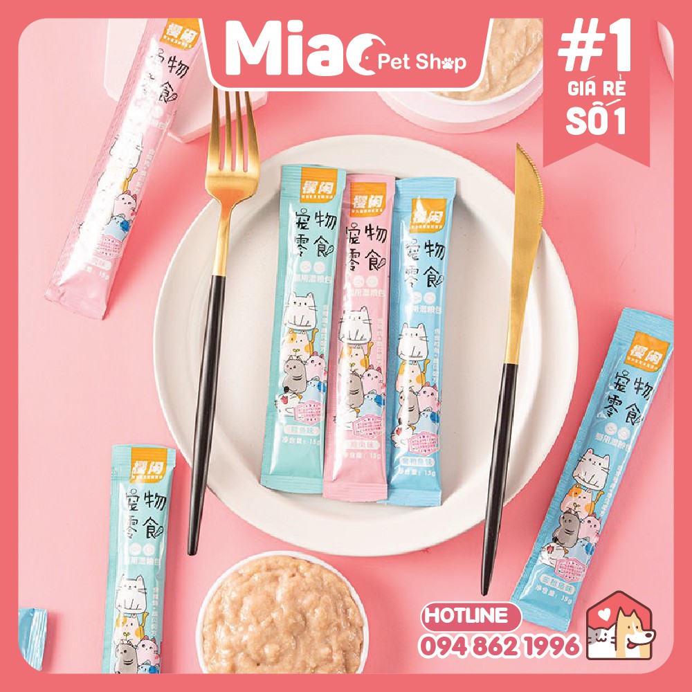 Súp thưởng cho mèo Shizuka thức ăn chó mèo bổ dưỡng giá rẻ 15g