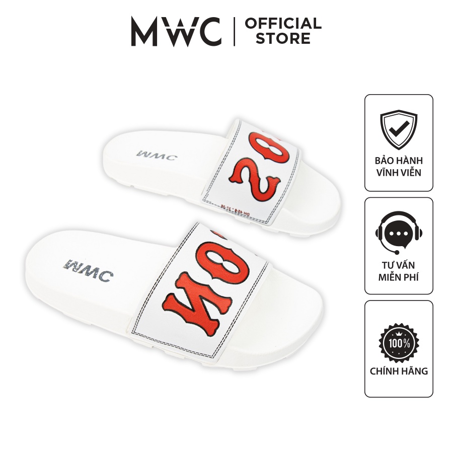 Dép MWC 7681 - Dép Nam Quai Ngang Phối Chữ Thời Trang, Dép Nam Kiểu Dáng Đẹp Chất Liệu Mềm, Đi Êm Chân, Mẫu Mới, Giá Tốt