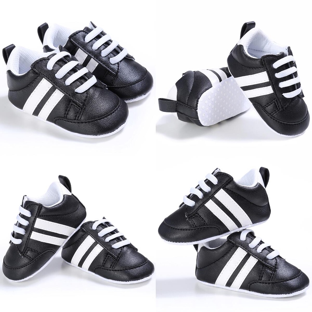 Giày Thể Thao Da Đế Mềm Chống Trượt Thời Trang Cho Bé Sơ Sinh