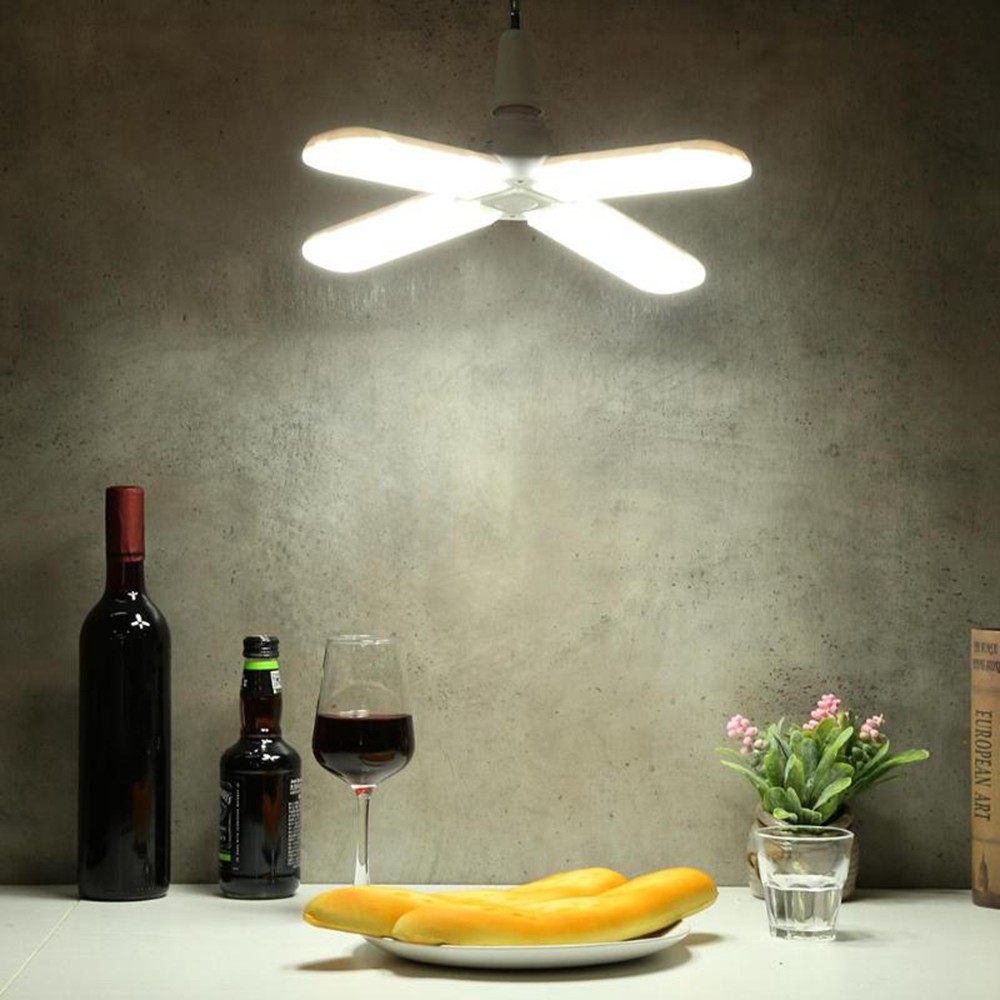 Bóng đèn led 60W hình quạt 4 cánh siêu sáng, có thể điều chỉnh góc độ ánh sáng