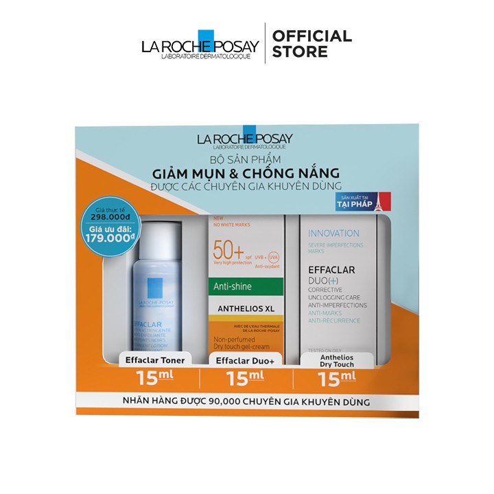 Bộ sản phẩm chống nắng và giảm mụn toàn diện La Roche Posay