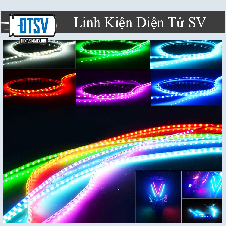 Đèn Led Dây Dán Xe Máy 12V Dài 1m Không Nháy(Đỏ, Vàng, Xanh Lá, Xanh Dương, Trắng)- Linhkiendientusv.vn