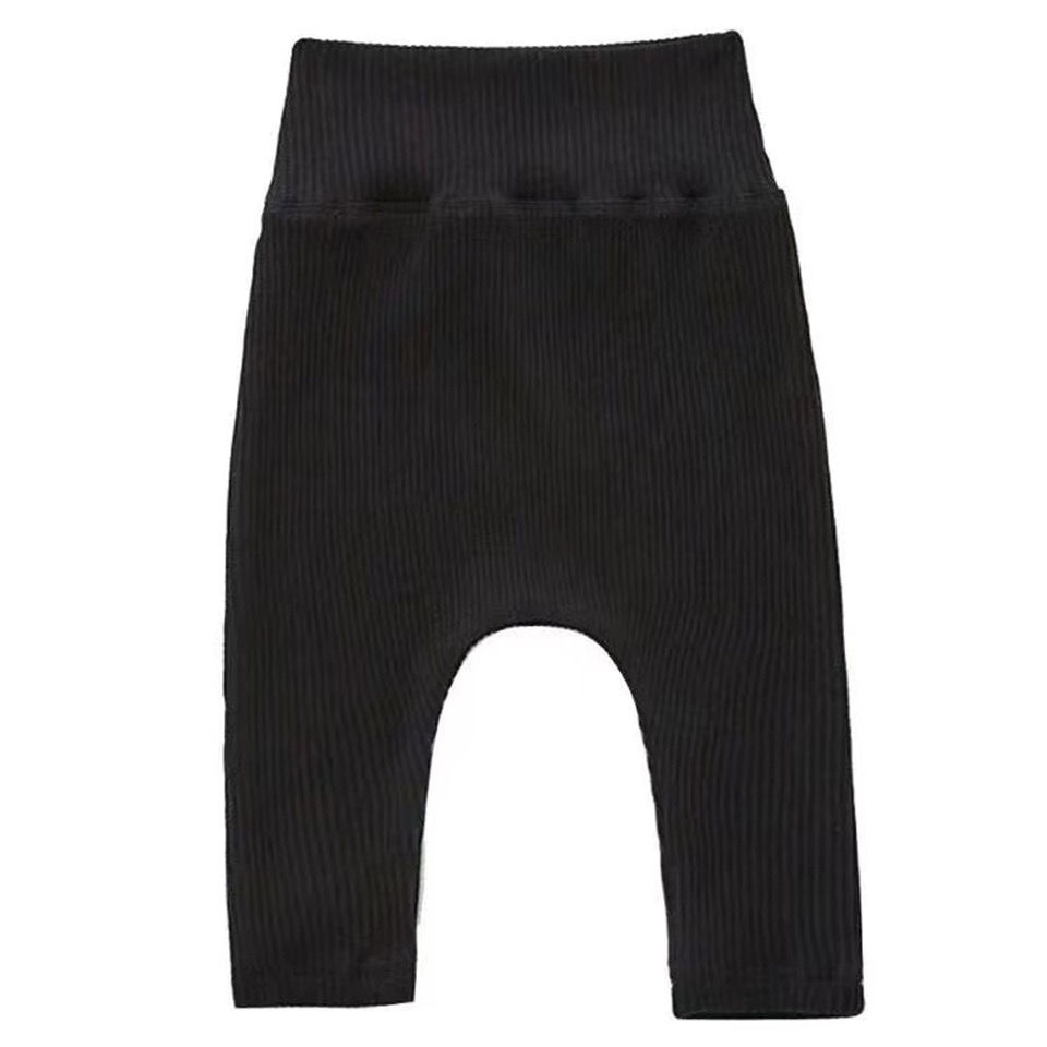 Quần tất cotton lưng cao màu trơn họa tiết kẻ sọc phong cách Hàn Quốc thời trang xuân thu cho bé 2021