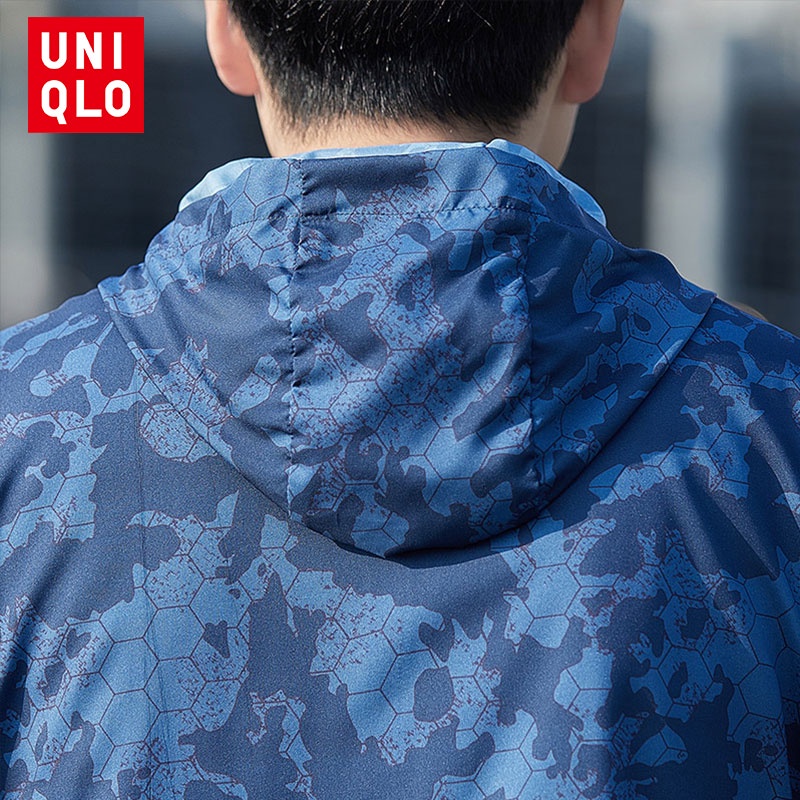 Uniqlo Áo Khoác Hoodie Chống Nắng/Tia UV Thoáng Khí Siêu Nhẹ Họa Tiết Rằn Ri Thời Trang Cho Nam Và Nữ 2022