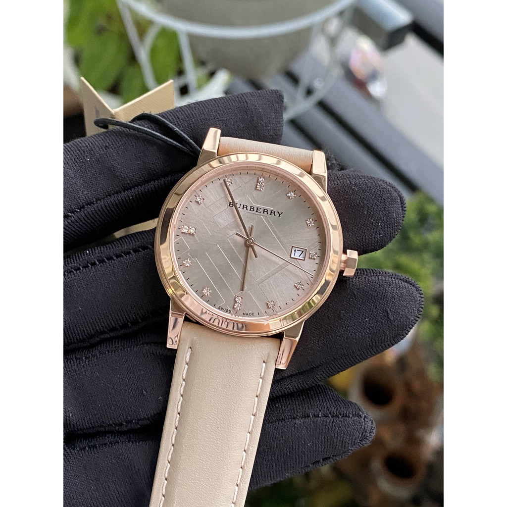 Đồng Hồ Nữ BB Dây Da BU9131 Màu Beige Size 34mm