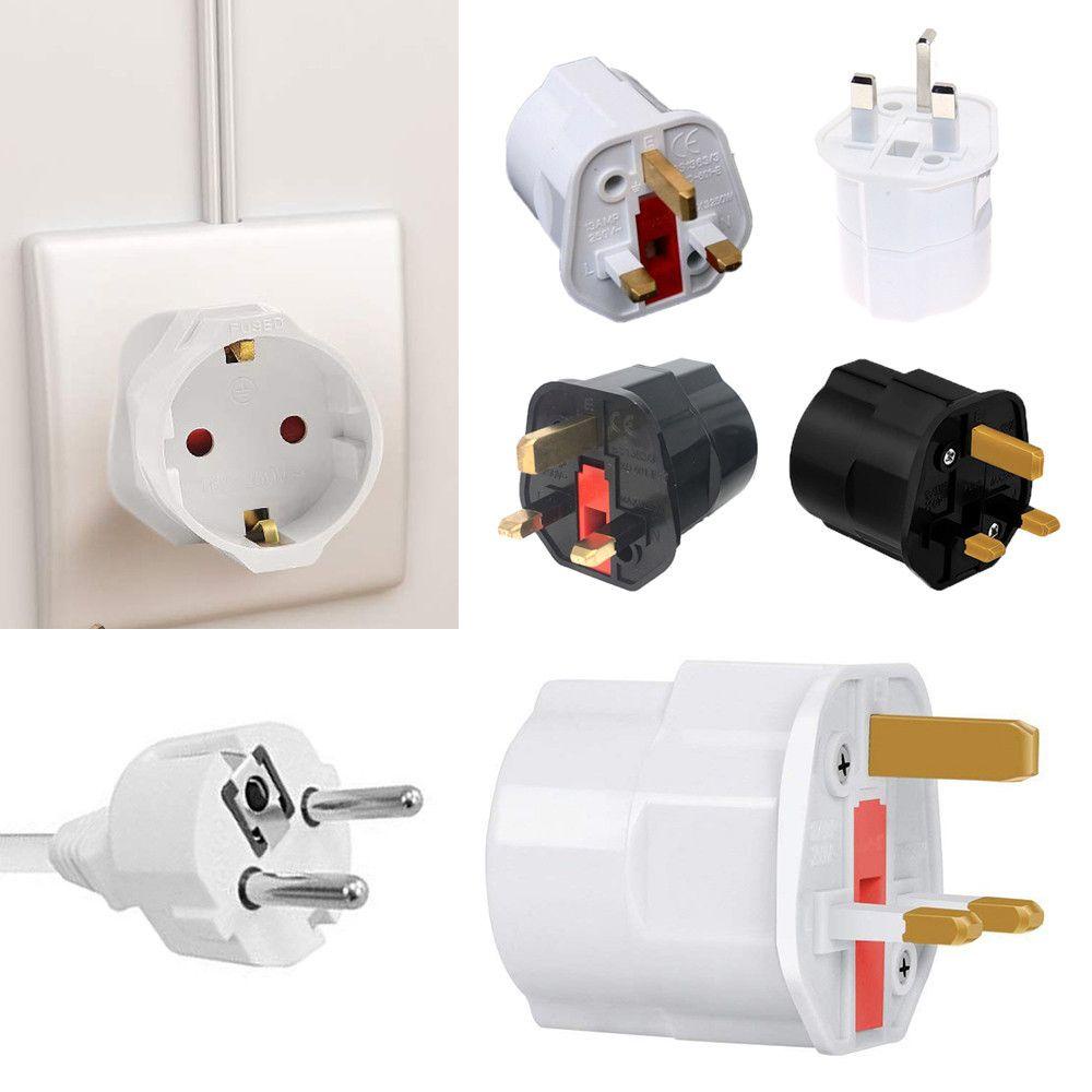 BTLIMER Ổ Cắm Điện Chuyển Đổi EU Sang UK 2 Pin 250V 13A