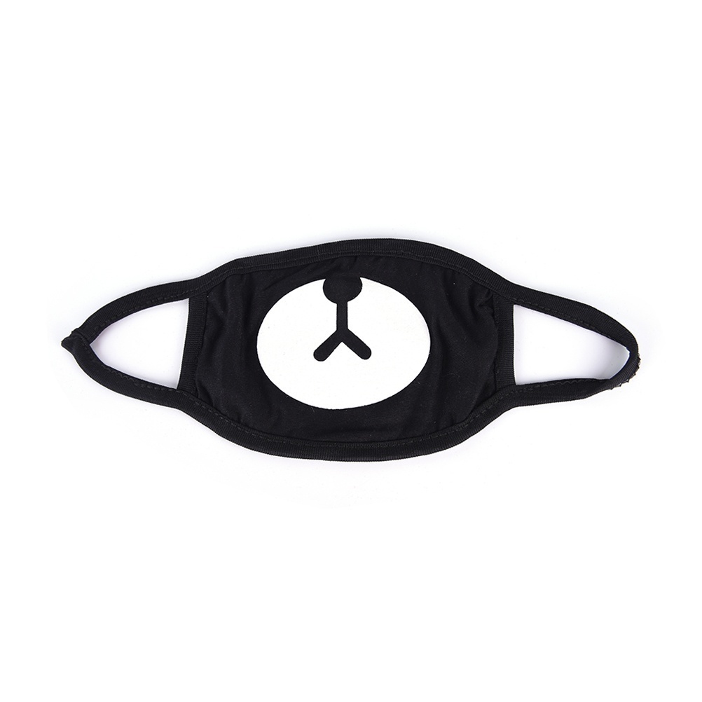 Khẩu Trang Đen Chống Bụi Chất Liệu Cotton In Hình Đầu Lâu 6 Kiểu Unisex