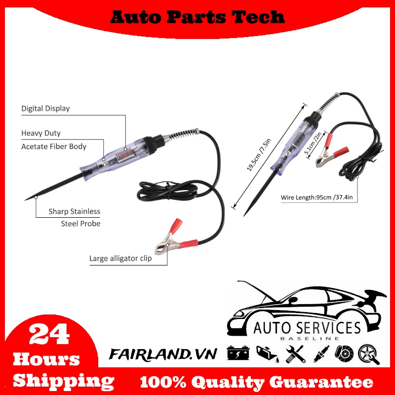 1 Bút Thử Cầu Chì Điện 3-24v 12V 1 Cái Diagnostic Service Tool Electrical Testers