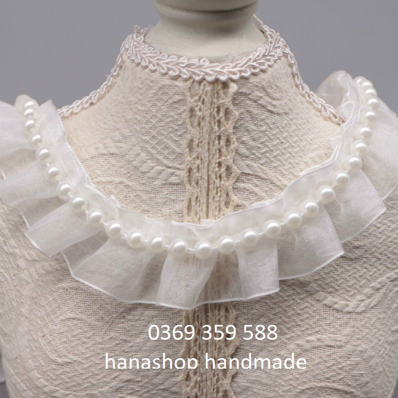 Dây Viền Hạt - Ren Viền - Ren Bèo Trang Trí Áo Váy