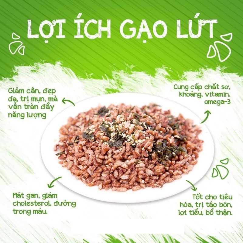 Gạo lứt sấy rong biển ăn liền giòn tan túi 500G