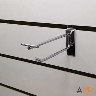 Móc đôi treo phụ kiện cài tấm gỗ slatwall - xiken