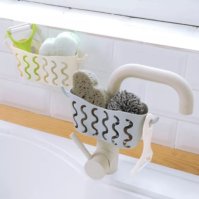 Khay Giỏ Đựng Đồ Rửa Chén Đựng Đồ Nhà Tắm Kèm 2 Móc Hút Chân Không