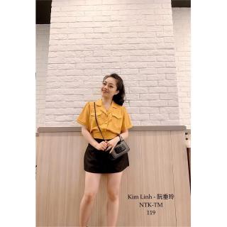 Aó croptop CỔ VÉT ạ Áo croptop cổ vest trend cho hè 2021 đây ạ