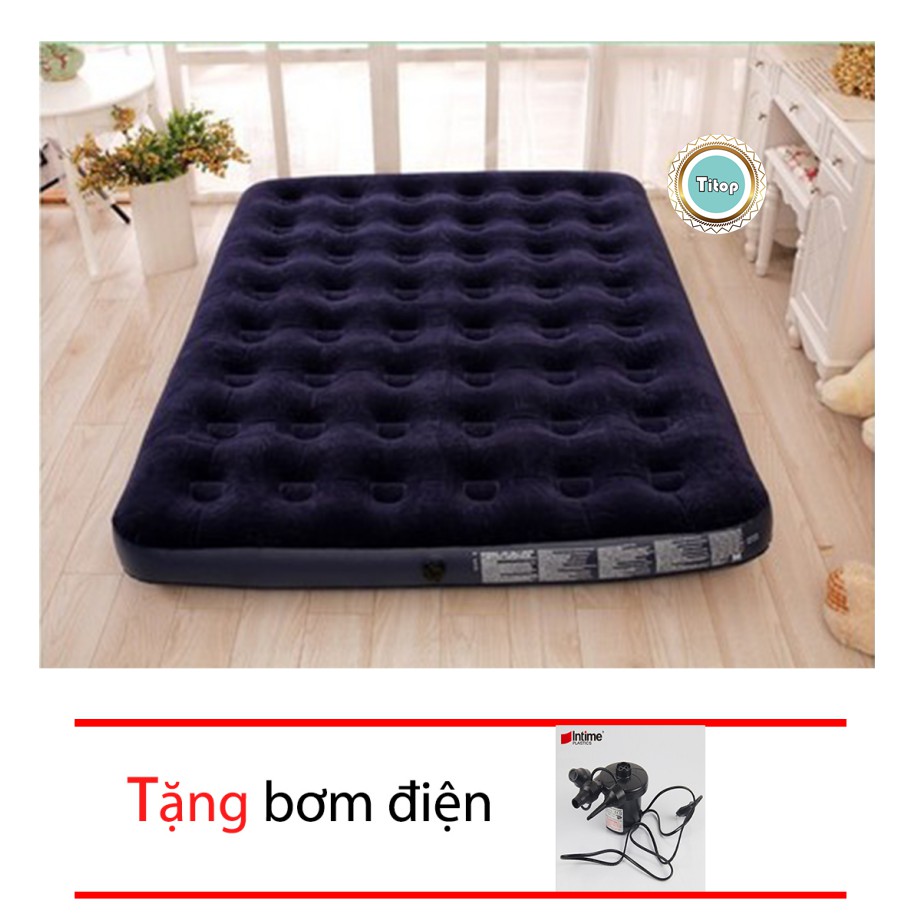 Nệm Hơi Đệm Hơi Cao Cấp Bestway Tặng 1 Bơm điện 203*152*22CM