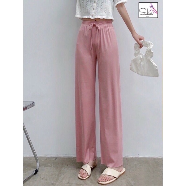 Quần thun suông nữ cọng tăm quảng châu nhiều màu