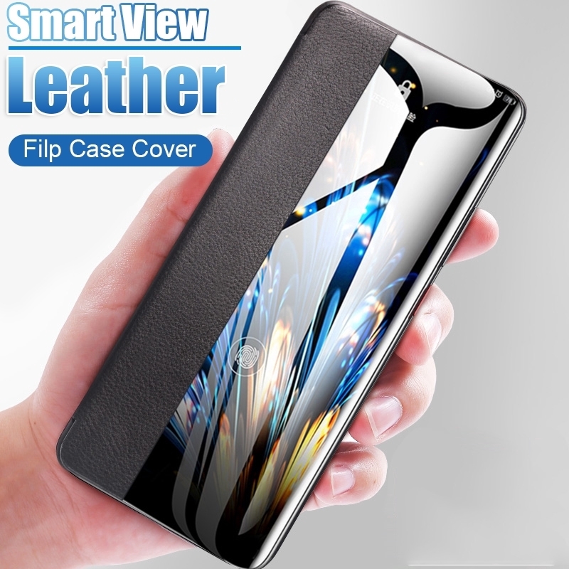 Bao da điện thoại nắp gập thông minh sang trọng cho Huawei Mate 20 / 20 Pro / 20X