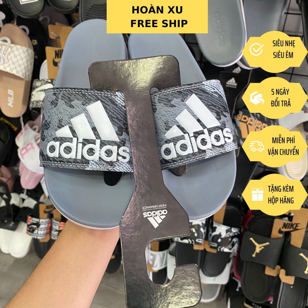 Dép nam adidas plus mono xám