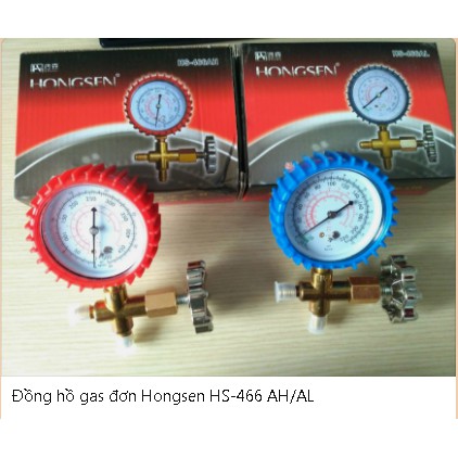 Đồng hồ đo nạp gas đơn hãng Hongsen Cao áp - Hạ áp HS-466AH HS-466AL