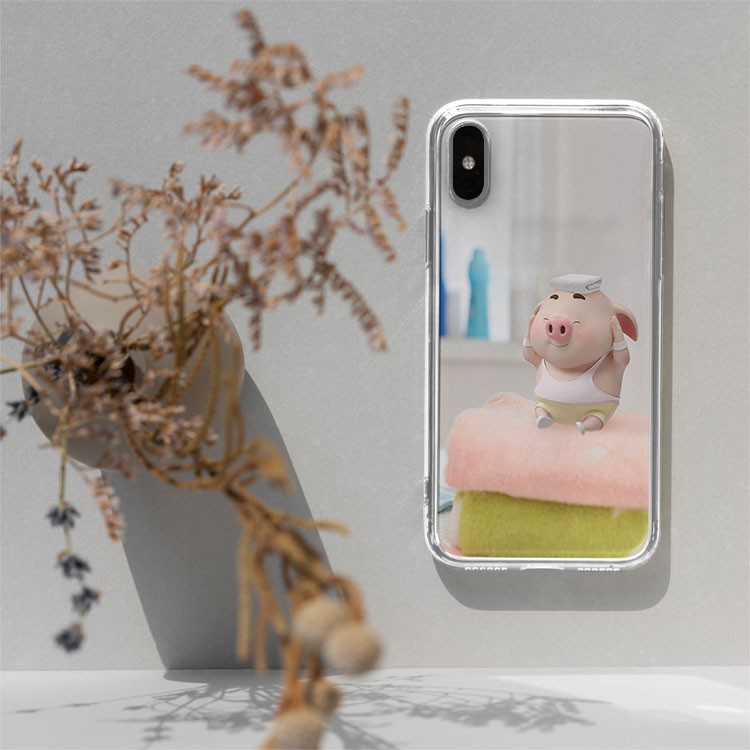 Ốp Lưng Lợn con xinh xắn ngồi trên khăn tắm Iphone 7/7Plus/8/8Plus/X/Xs/Xs Max/11/11 Promax/12/12 Promax PIG20210078