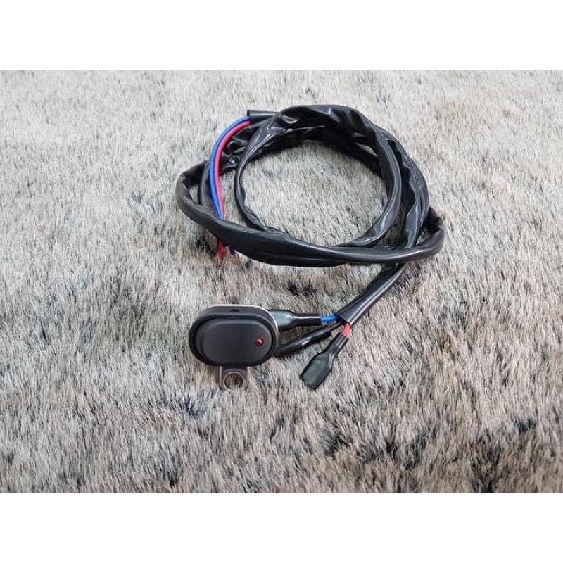 Công tắc Led ghi đông ( Nút đơn đen)