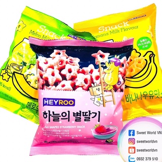 Bánh snack ngôi sao vị sữa chuối / sữa dưa gang Heyroo - Hàn Quốc