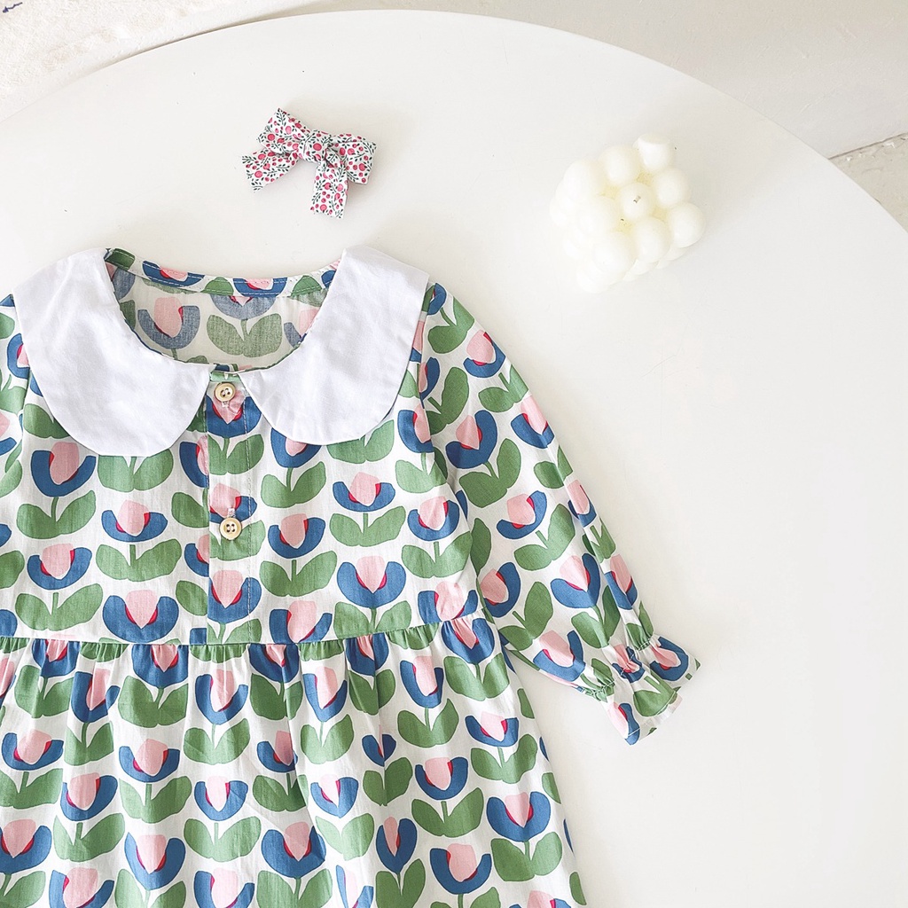 Sanlutoz Mùa xuân Mùa thu Cô gái Ăn mặc Hoa Trẻ Trẻ em Ăn mặc Ngày lễ