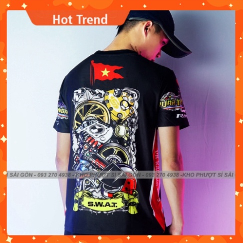 Áo thun Chibi Thái Lan VN Racing Boy nam xe máy Racing - Áo tem đấu xe ngắn tay Uma Racing