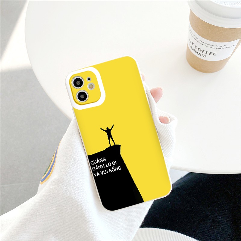 Ốp lưng iphone sống tích cực &quot;Quẳng Gánh Lo Đi Và Vui Sống&quot; 7/7Plus/8/8Plus/X/Xs/Xs Max/11/11 Promax/12/13/12 Promax