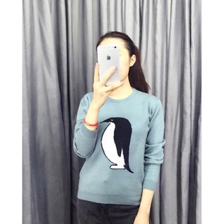 Áo len dệt chim cánh cụt