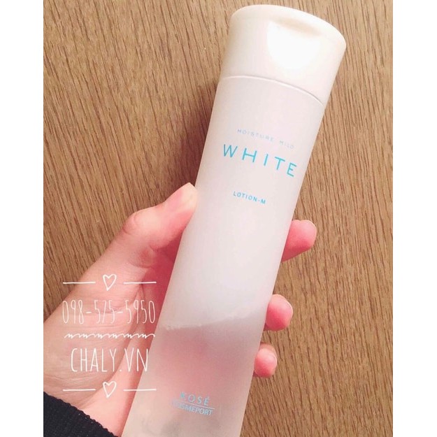 Nước hoa hồng dưỡng trắng Kose Moisture Mild White Lotion Nhật Bản. Mẫu mới nhất vừa về. Da mụn nhạy cảm, da dầu OK