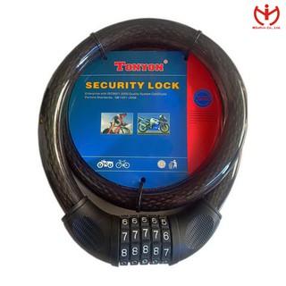 [Hỏa tốc HCM] Khóa xe đạp 5 số Tonyon TY 462 dây cáp rộng 20mm - MSOFT