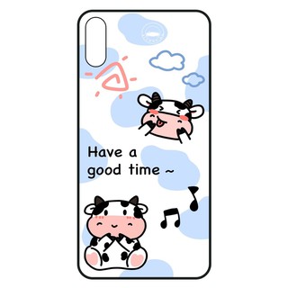 Ốp lưng đủ dòng Vsmart Joy 2+/Joy 3/Live/Bee/...kính cường lực in hình Bò sữa dễ thương - Tặng kèm dây đeo điện thoại