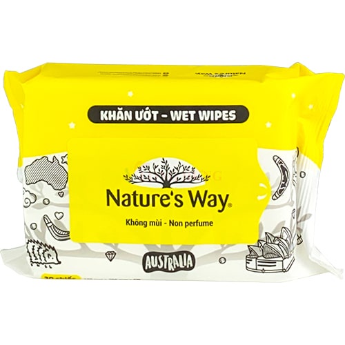 [HB GIFT] Khăn giấy ướt Nature's Way Wet Wipes (30 miếng)