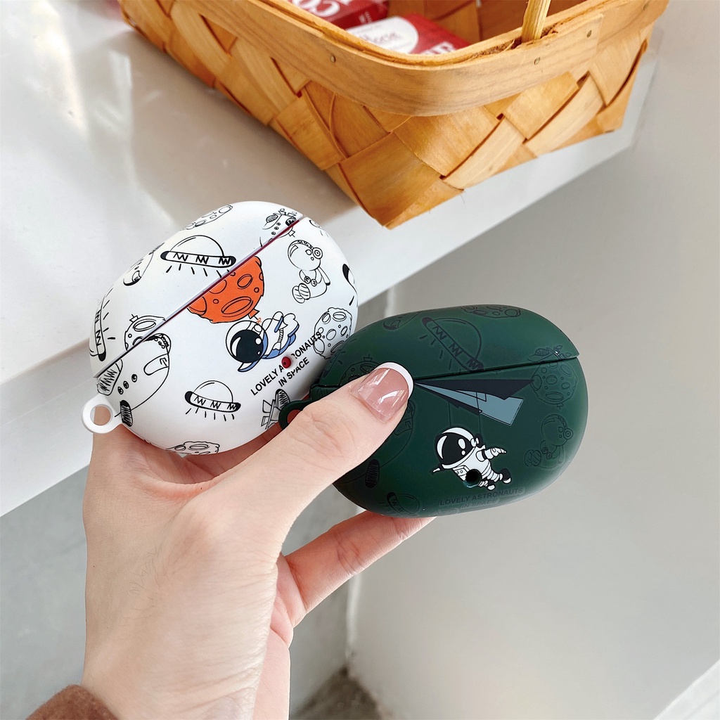Vỏ Bảo Vệ Hộp Sạc Tai Nghe Bluetooth Không Dây Bằng PC Cứng Mặt Nhám Hình Phi Hành Gia / Gấu Hoạt Hình Beats Studio Buds / Studio