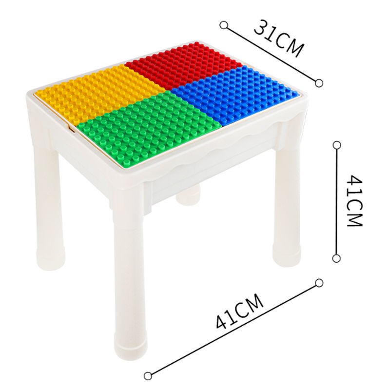 trẻ em tương thích Bàn xây dựng đa chức năng Lego bé trai gái xếp hình lắp ráp đồ chơi trí tuệ hạt lớn