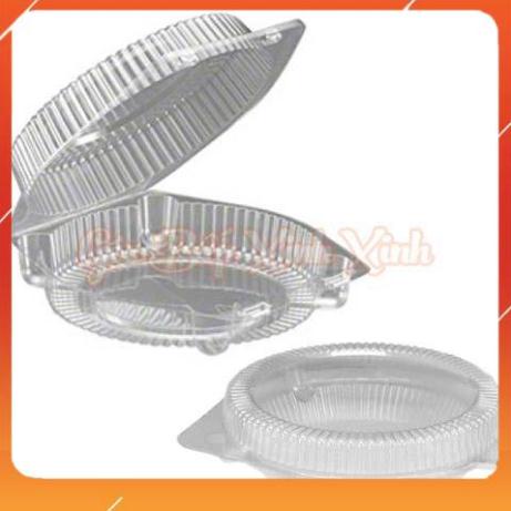 BỘ 50 HỘP NHỰA TRÒN ĐỰNG BÁNH NẮP GẬP 16CM