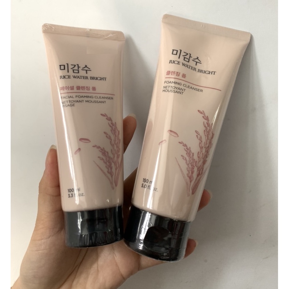 Sữa rửa mặt gạo Rice Water Bright Cleansing Foam The face shop 100 ml & 150ml