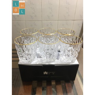 Bộ cốc ly 6 thuỷ tinh màu pha lê chịu nhiệt nóng lạnh chiếc uống nước,uống rượu, uống bia