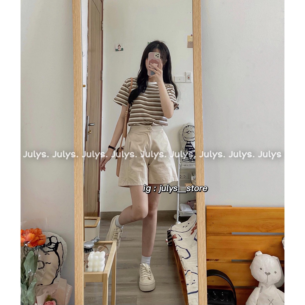Quần short thô ống rộng lưng chun 9153 (ảnh thật shop chụp kèm video)