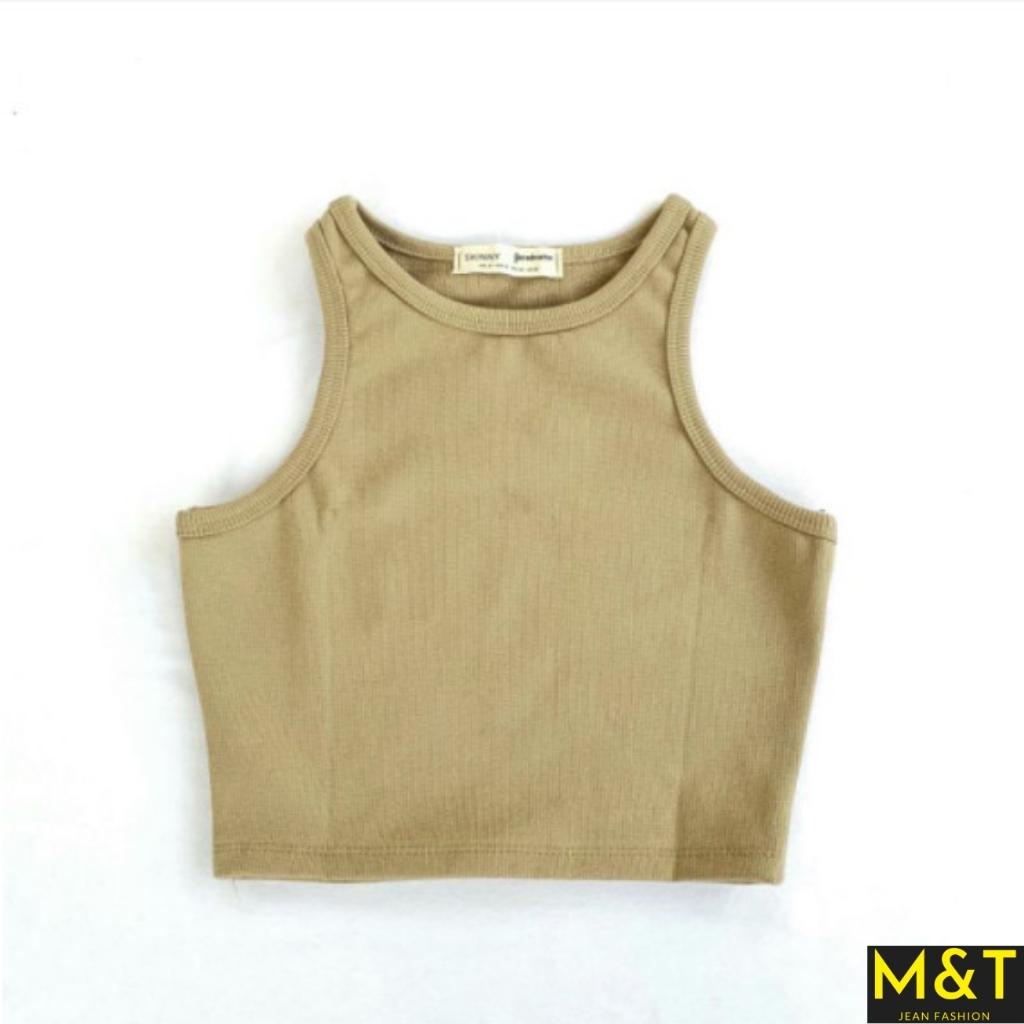 Áo croptop len tăm sát nách thời trang nữ , thun tăm cổ tròn 3 lỗ nữ ulzzang | BigBuy360 - bigbuy360.vn